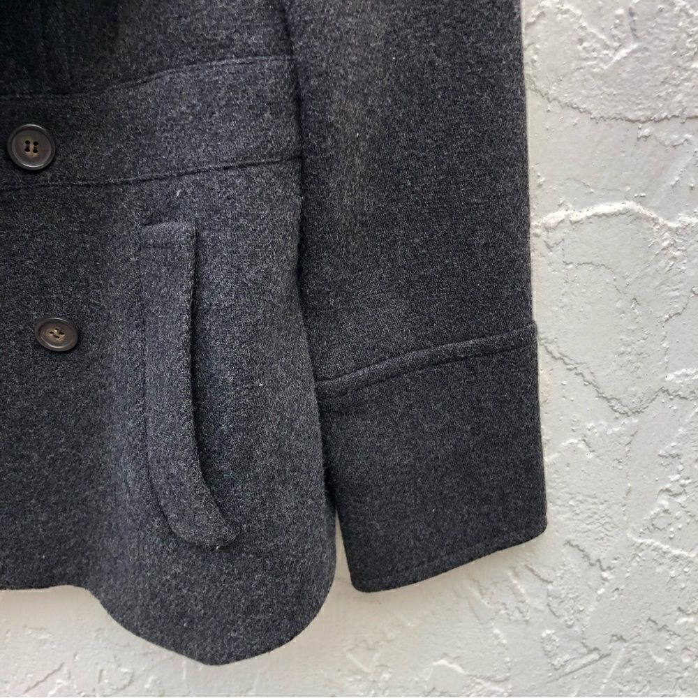 J. CREW Gray Wool Stadium Cloth Nello Gori Peacoat Jacket Blazer Double Breasted - Picture 5 of 8